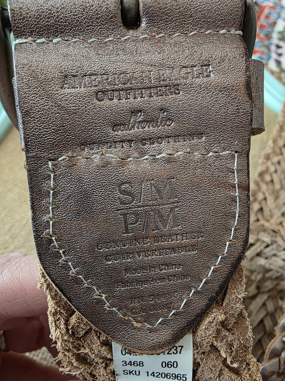 American Eagle Outfitters Brown Leather Belt S/M